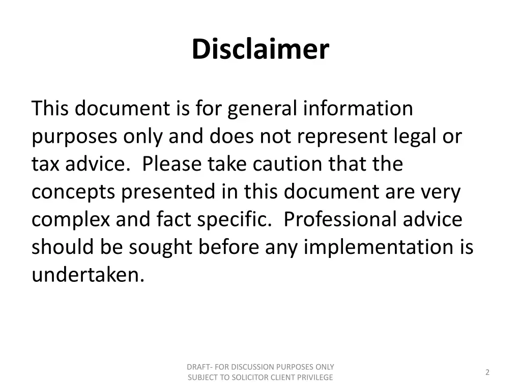 disclaimer