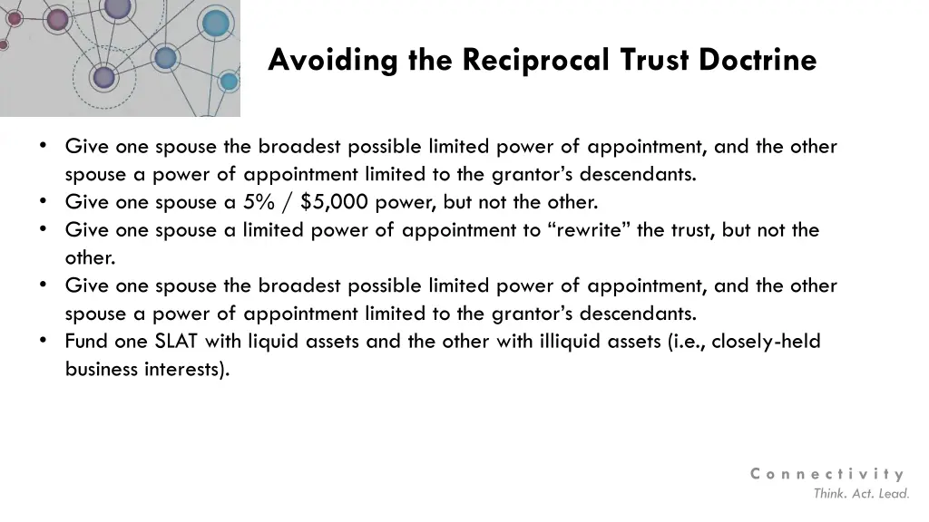 avoiding the reciprocal trust doctrine 1
