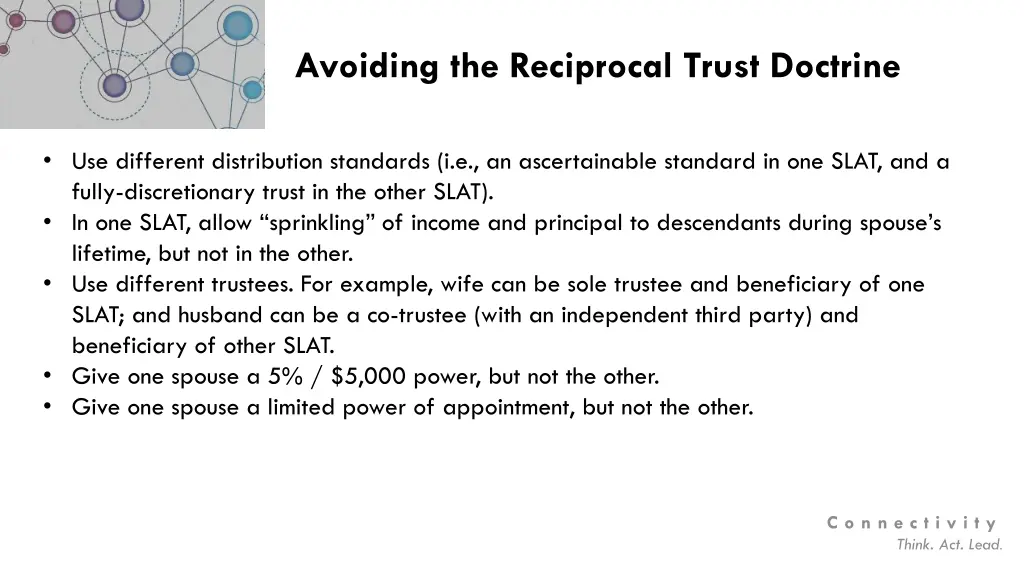 avoiding the reciprocal trust doctrine