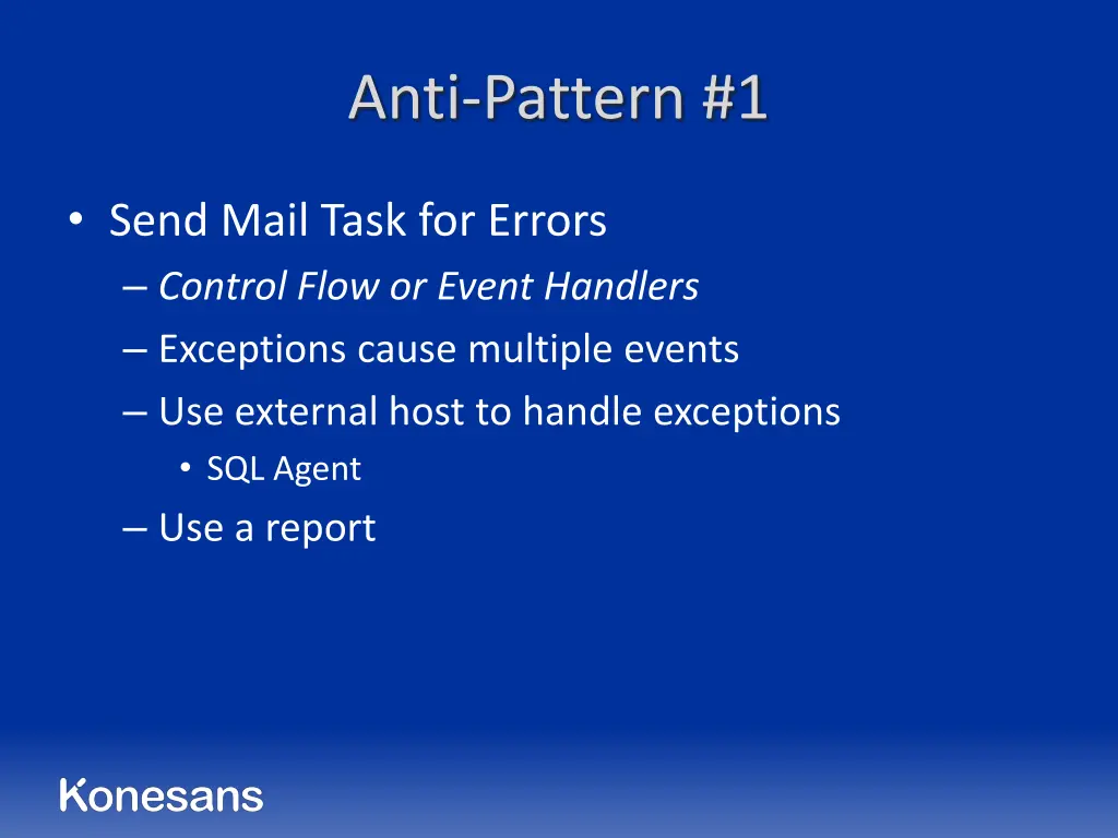 anti pattern 1