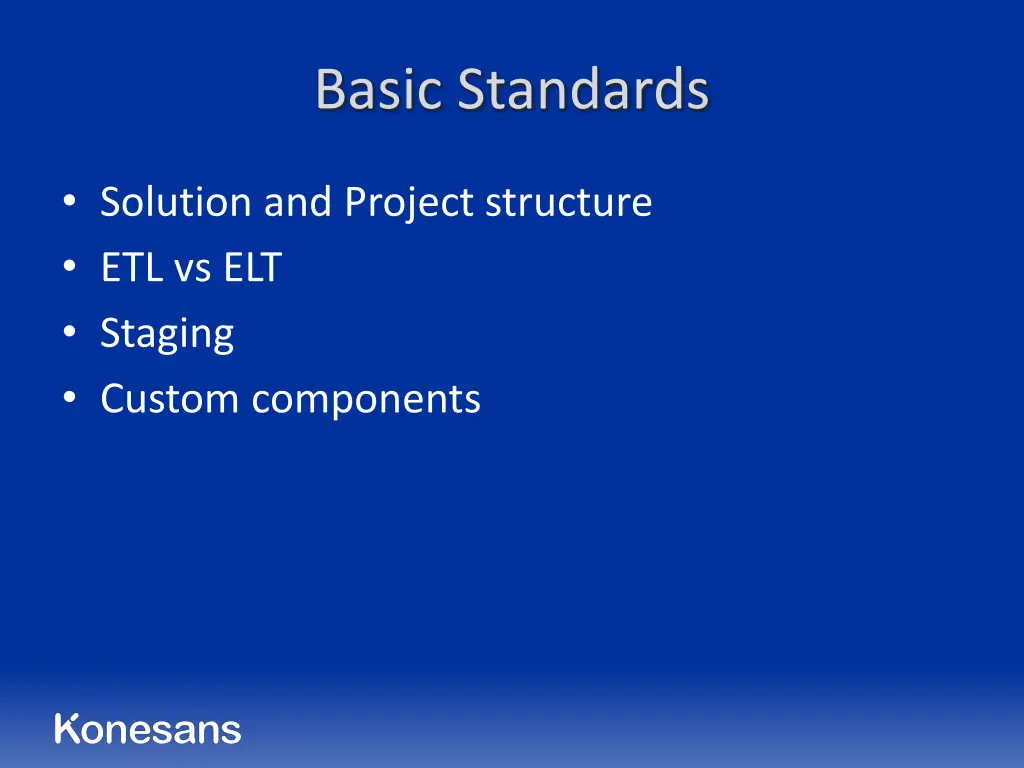 basic standards