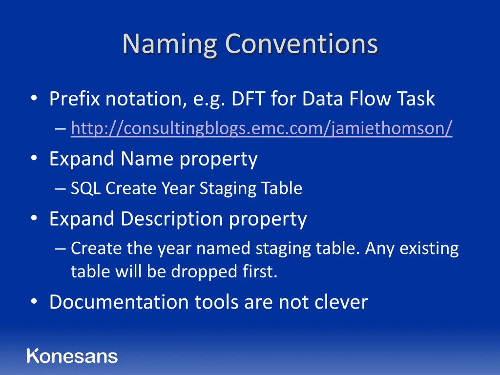 naming conventions