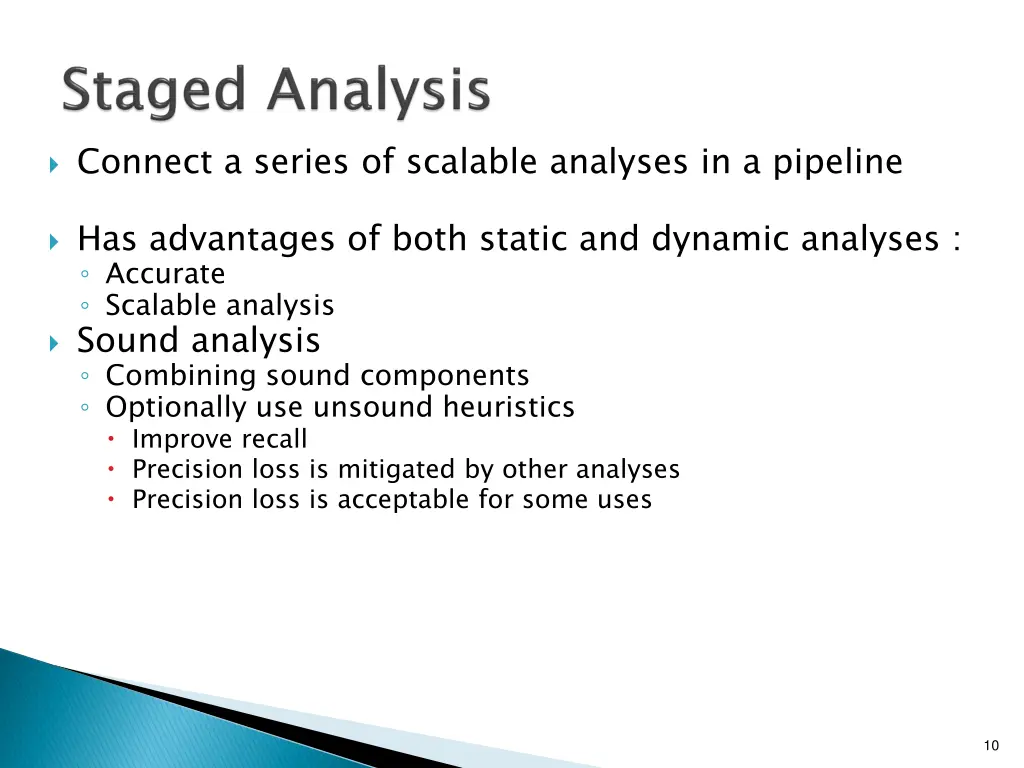 connect a series of scalable analyses