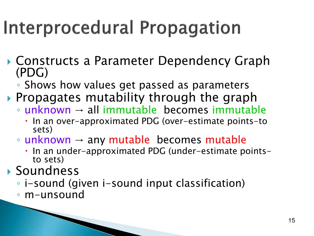 constructs a parameter dependency graph pdg shows