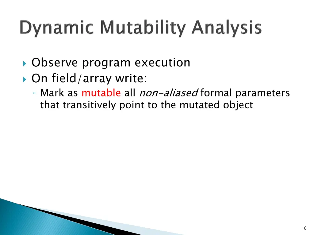 observe program execution on field array write