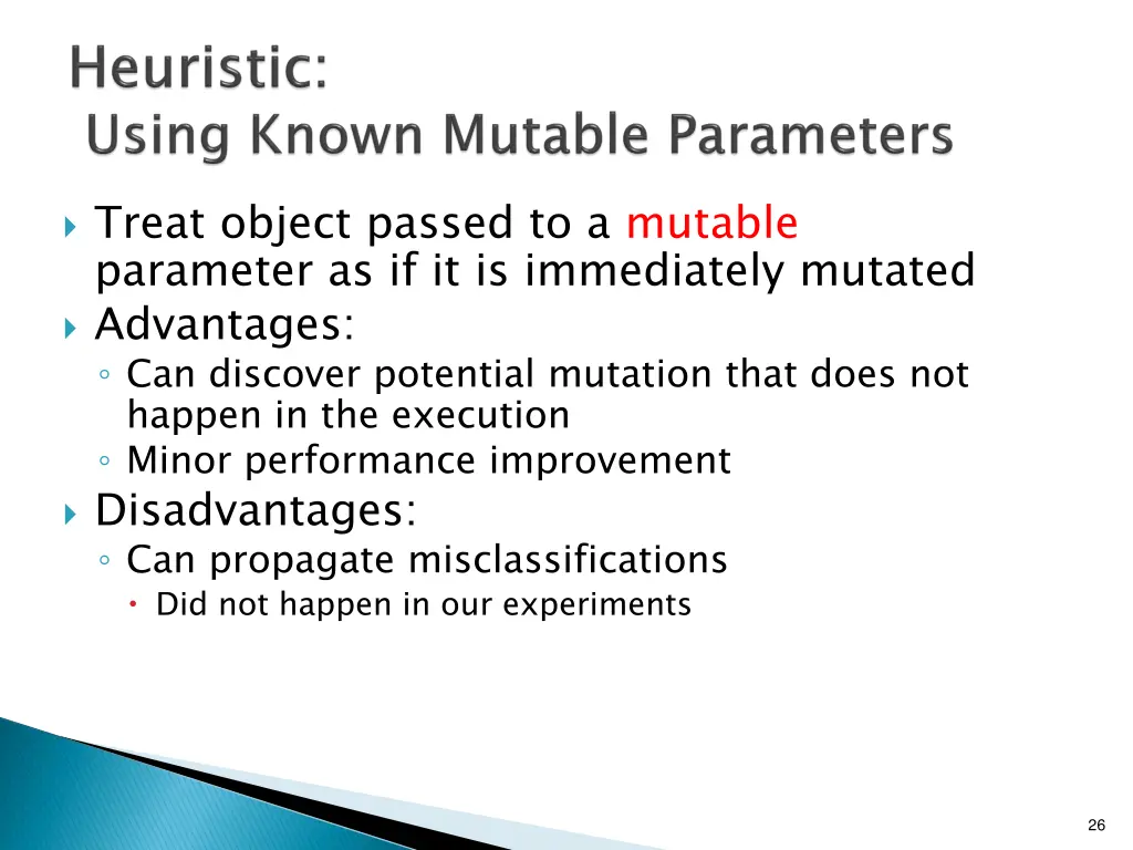 treat object passed to a mutable parameter