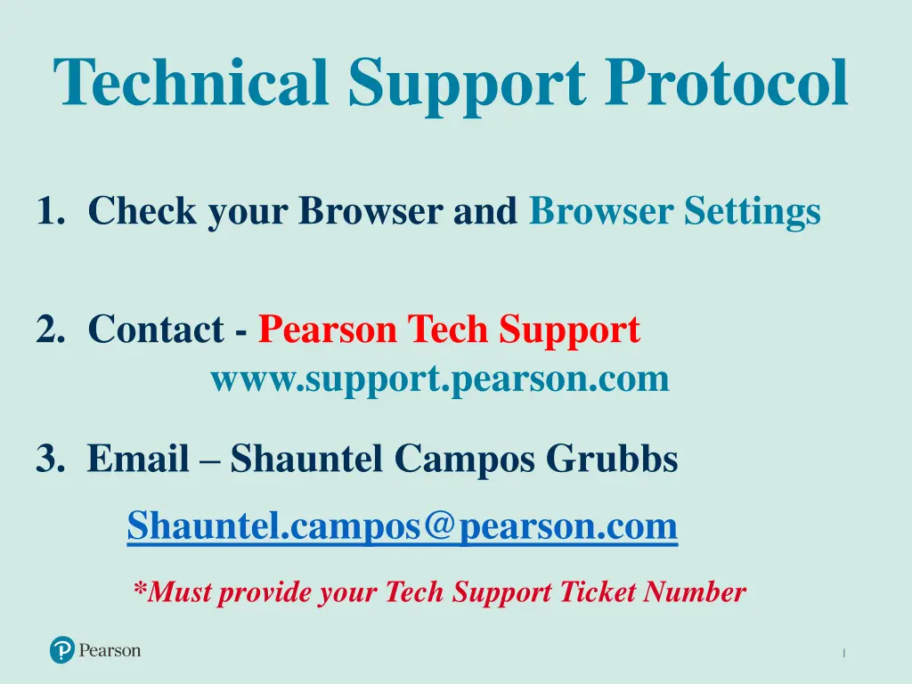 technical support protocol