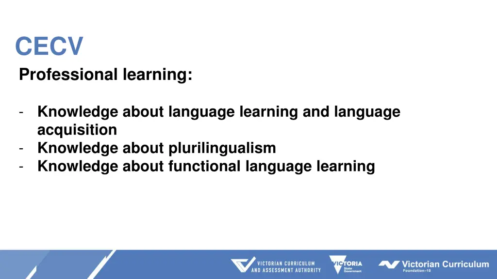cecv professional learning