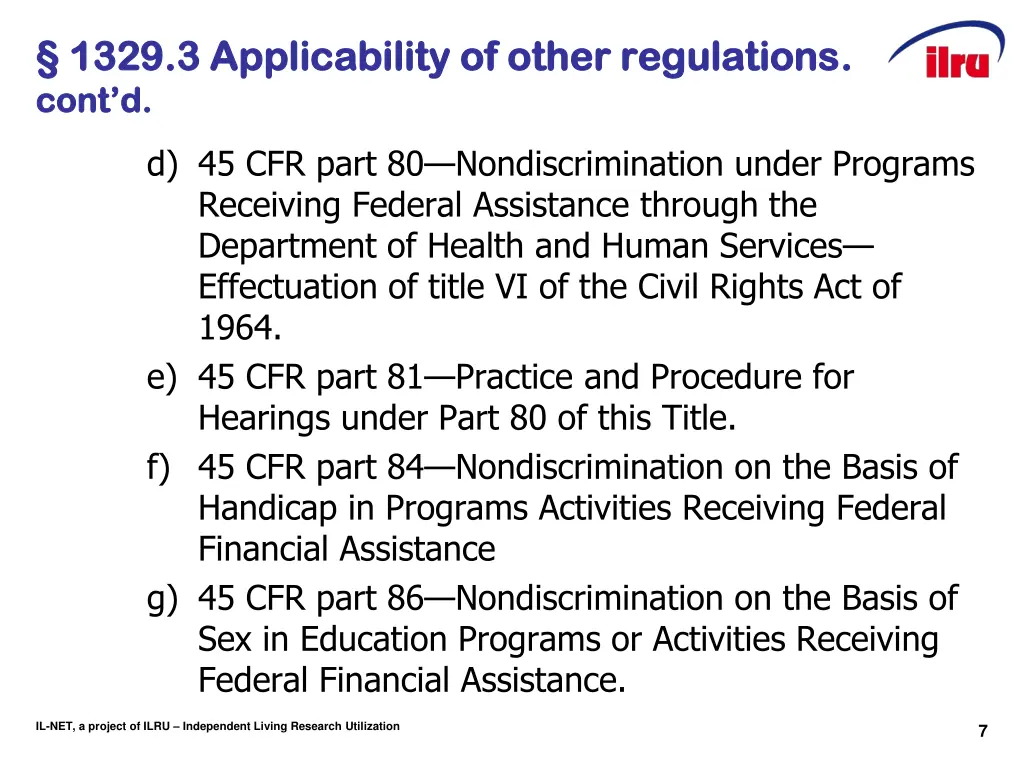 1329 3 applicability of other regulations 1329 1