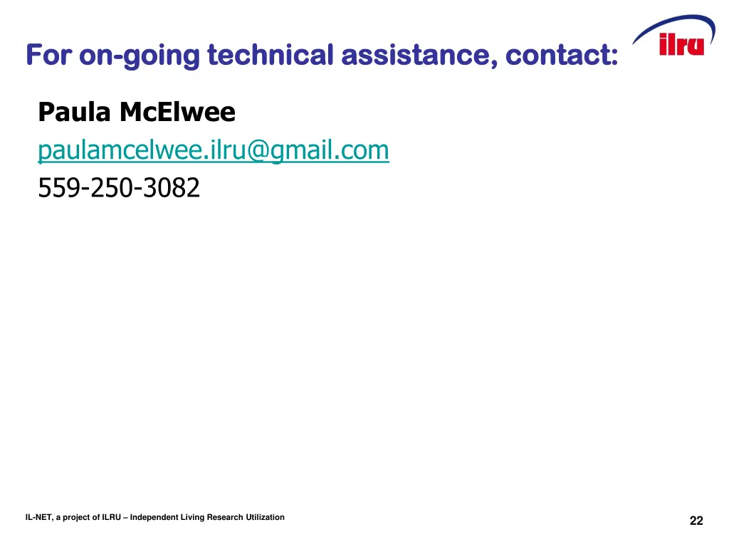 for on for on going technical assistance contact