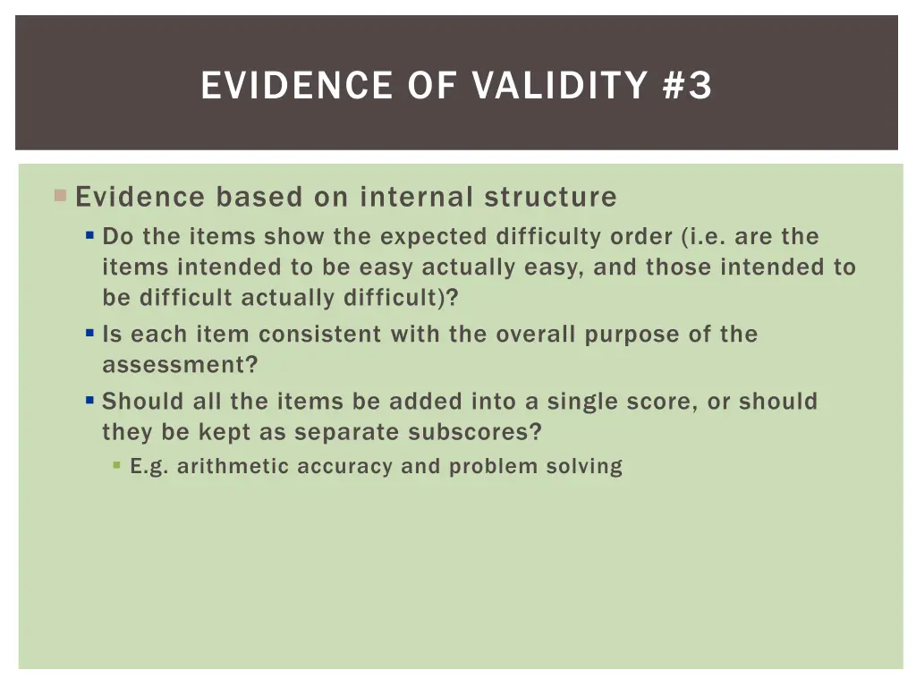 evidence of validity 3