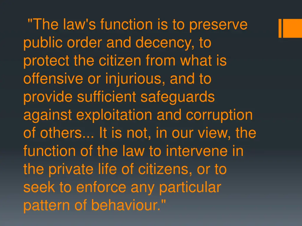 the law s function is to preserve public order