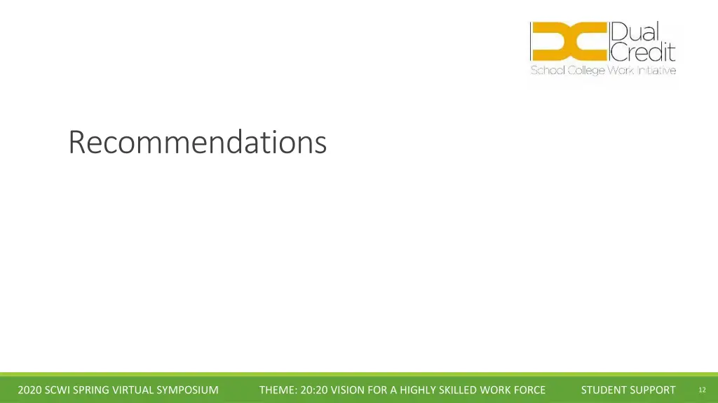 recommendations