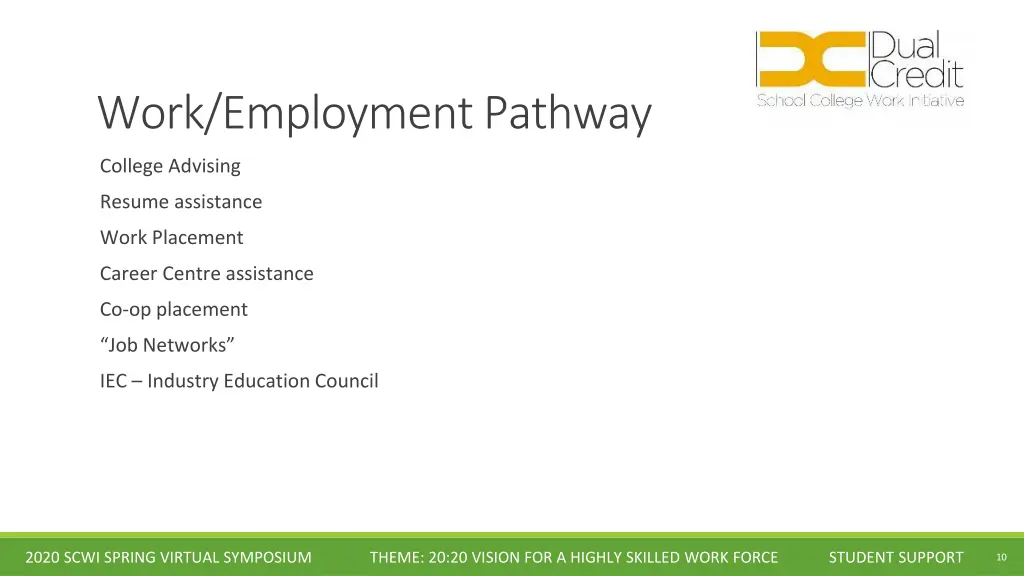 work employment pathway