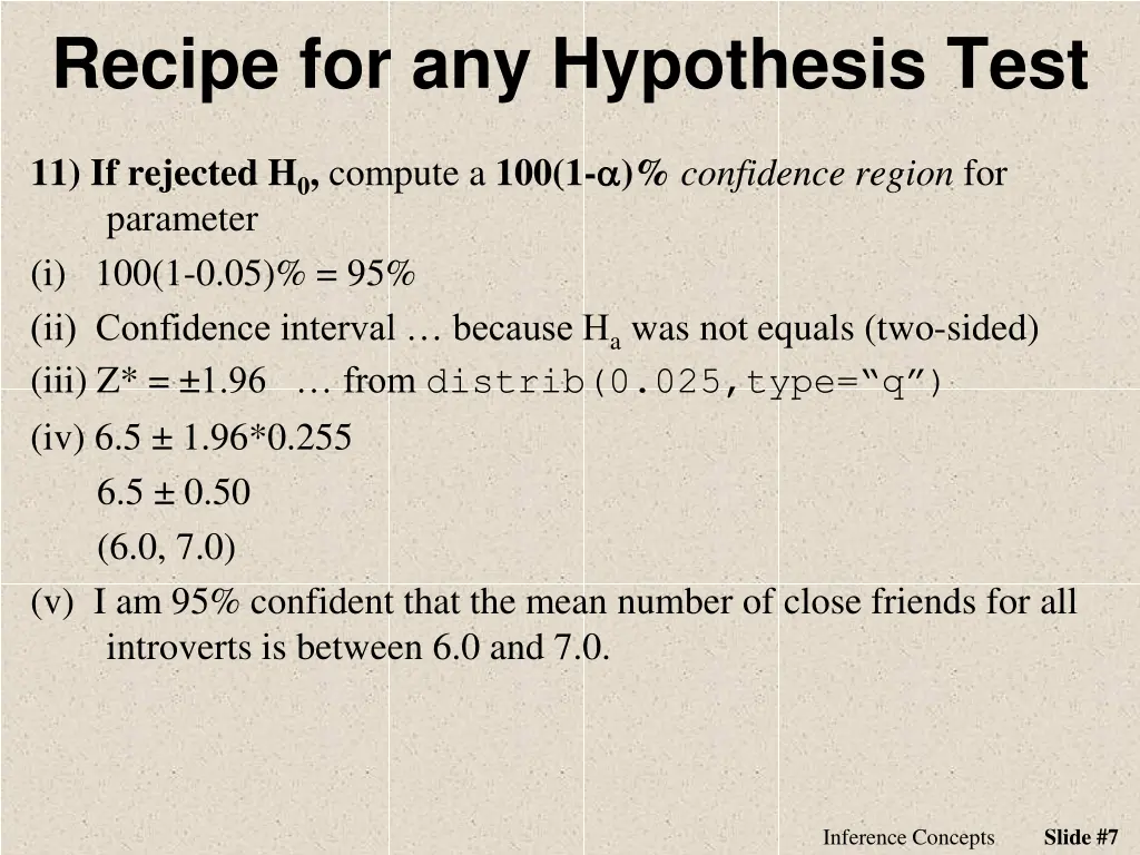 recipe for any hypothesis test 4