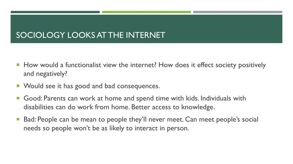 sociology looks at the internet