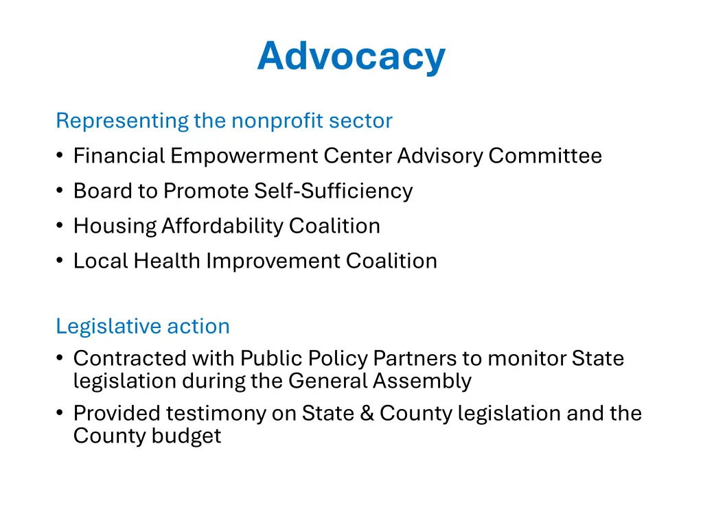 advocacy