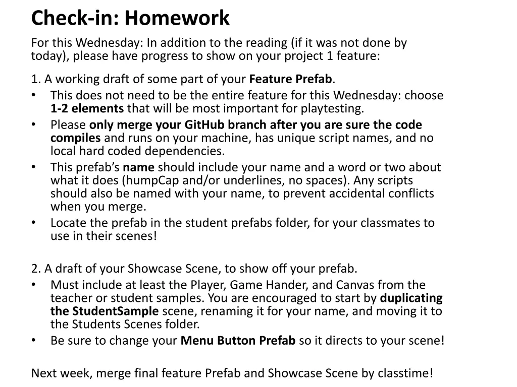 check in homework for this wednesday in addition