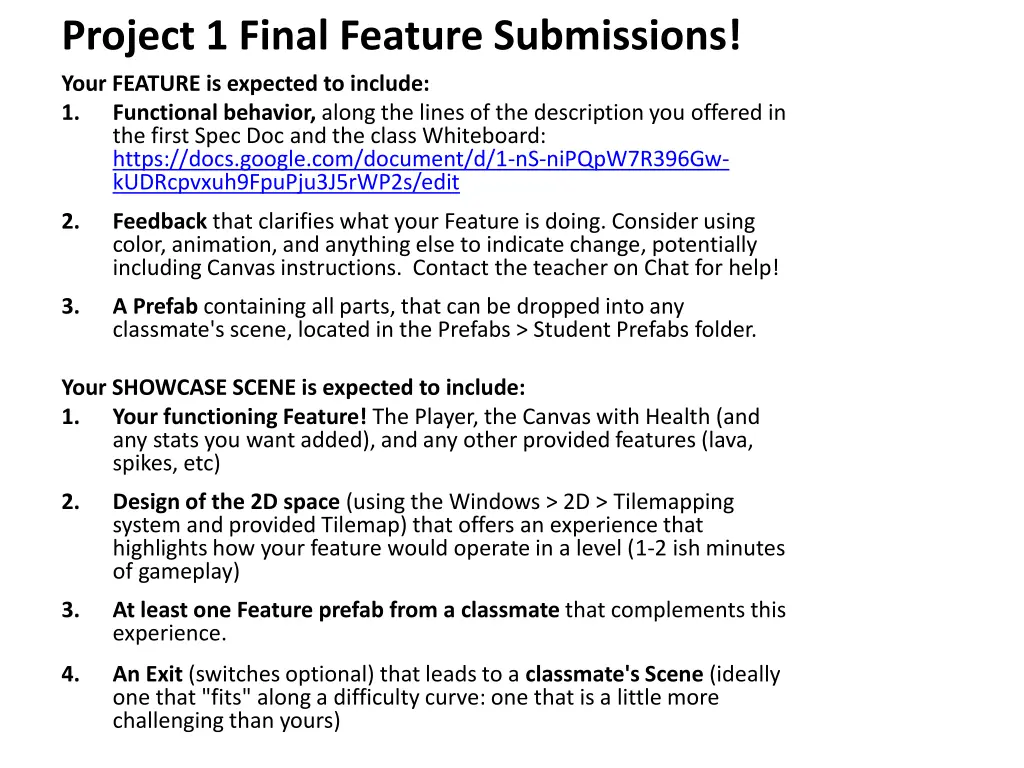 project 1 final feature submissions your feature
