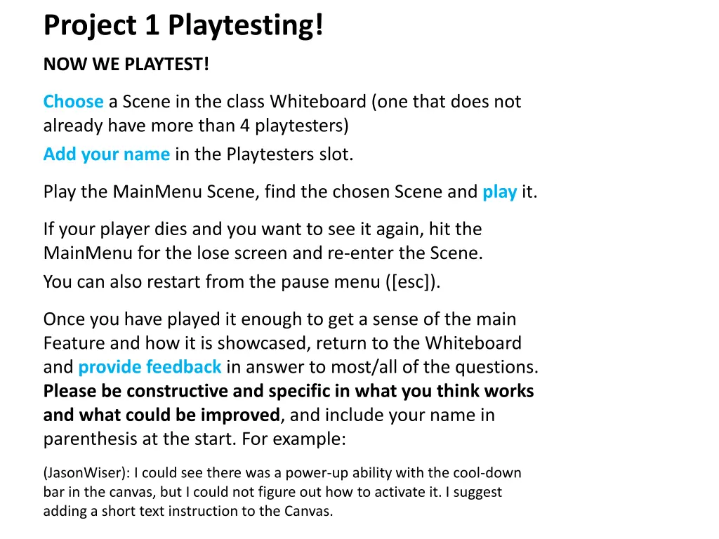project 1 playtesting 1