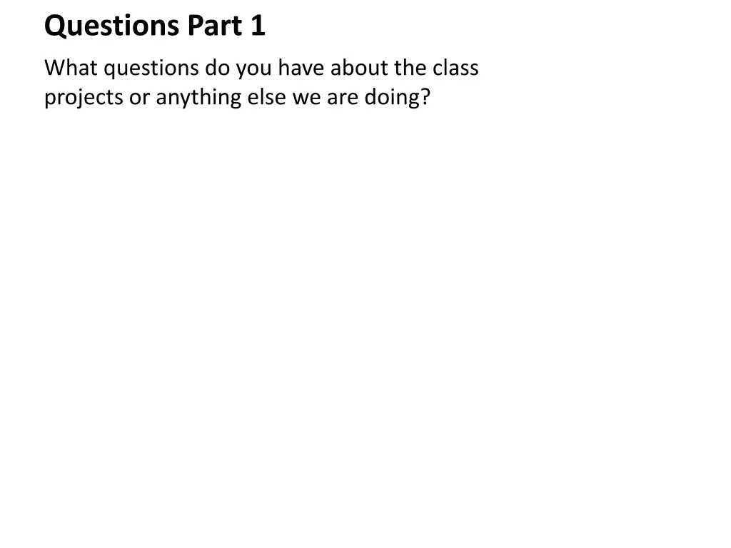 questions part 1