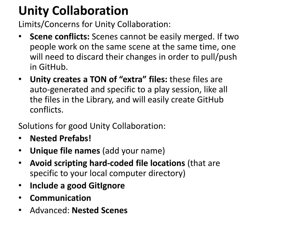 unity collaboration limits concerns for unity