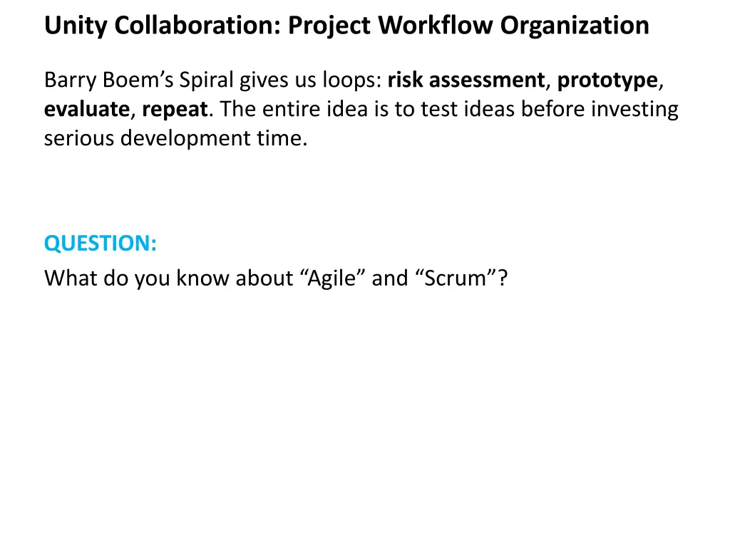 unity collaboration project workflow organization 2