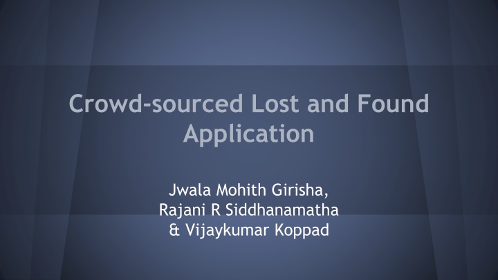 crowd sourced lost and found application