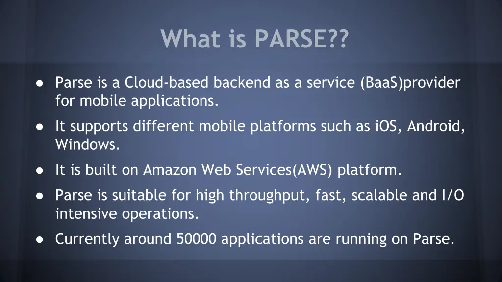 what is parse
