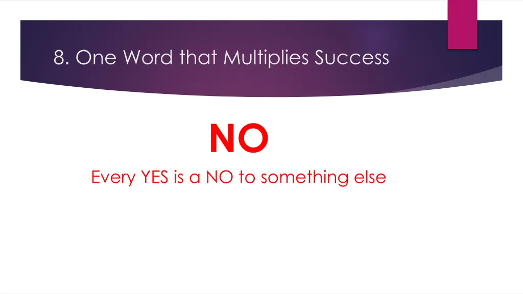 8 one word that multiplies success