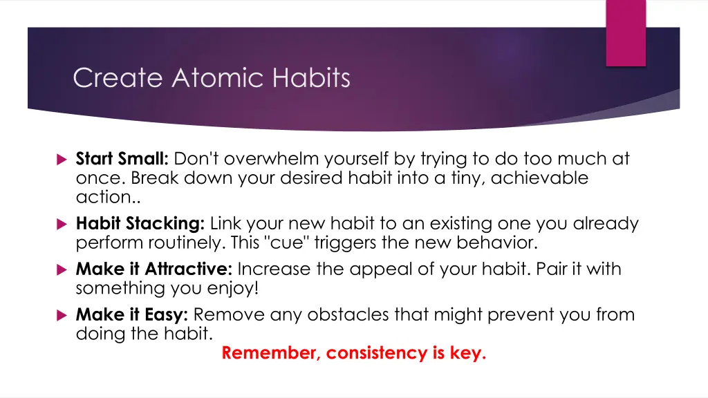 create atomic habits