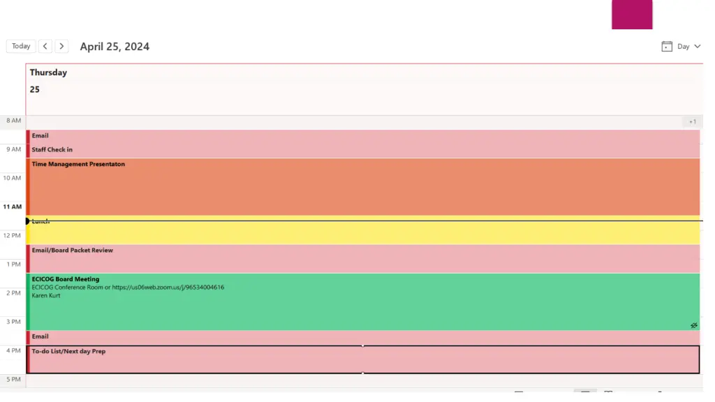 time blocking