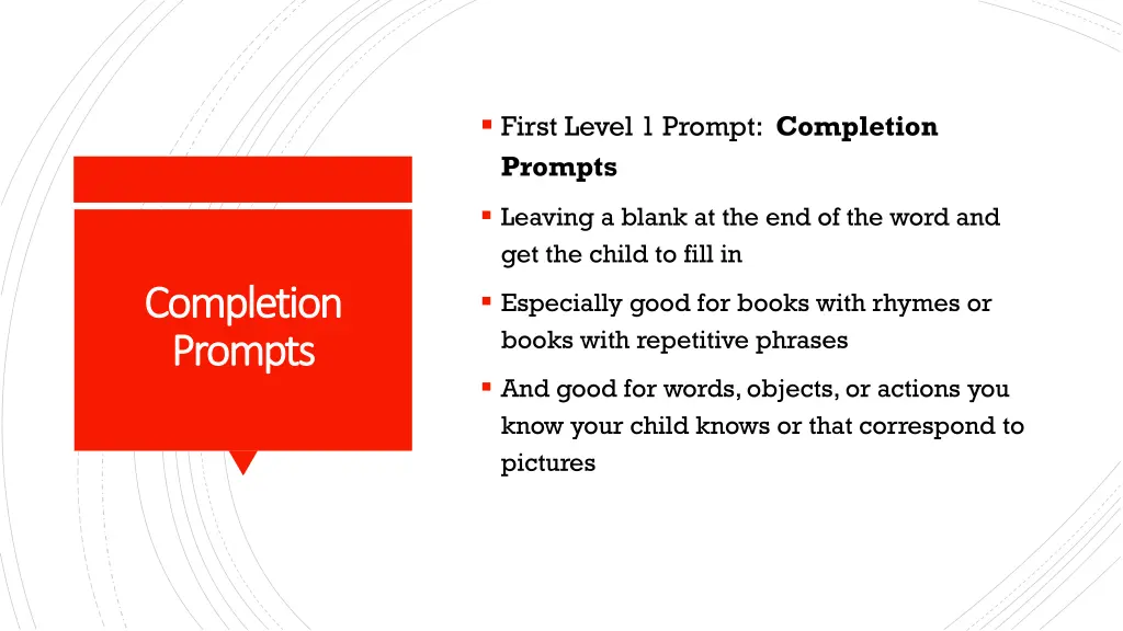 first level 1 prompt completion prompts
