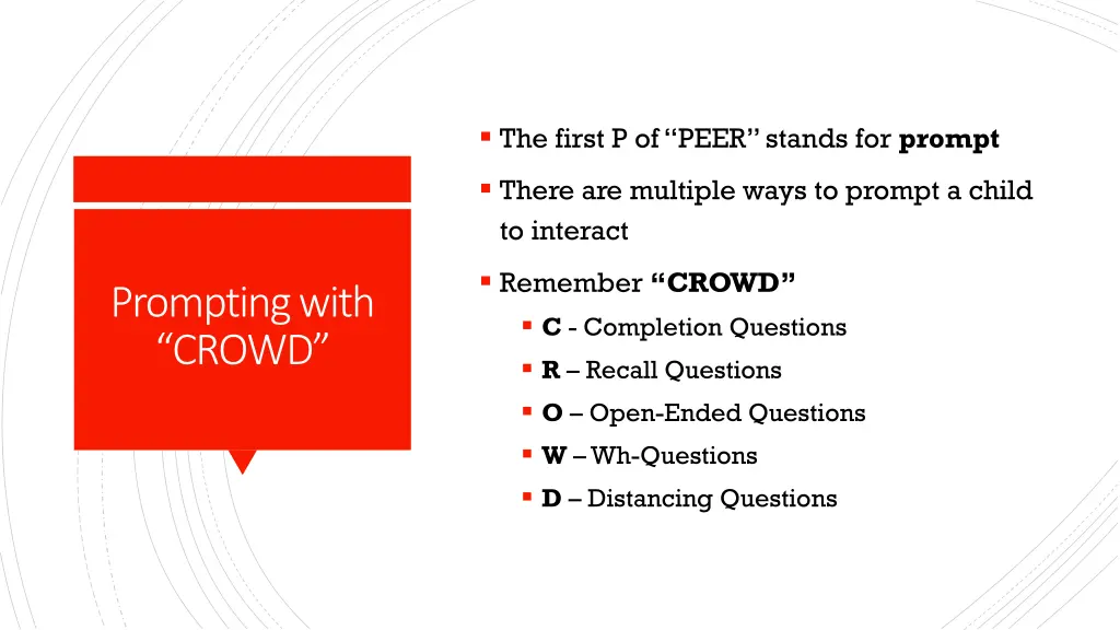 the first p of peer stands for prompt