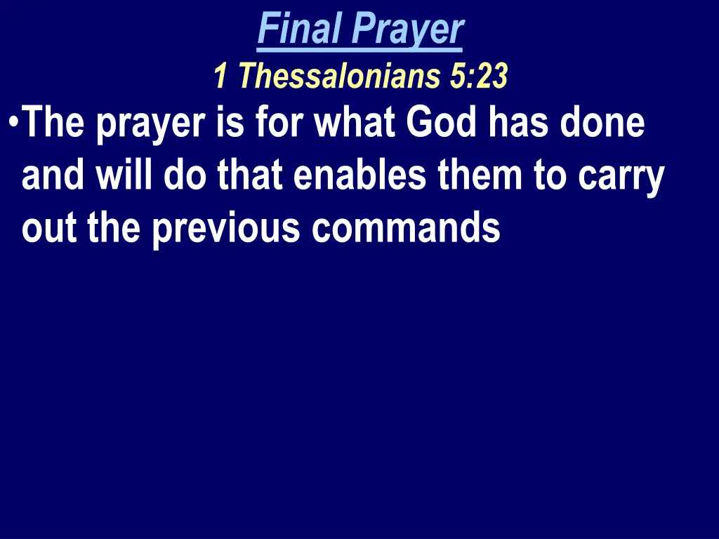 final prayer 1 thessalonians 5 23