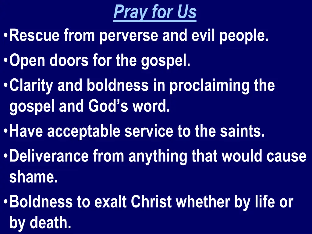 pray for us