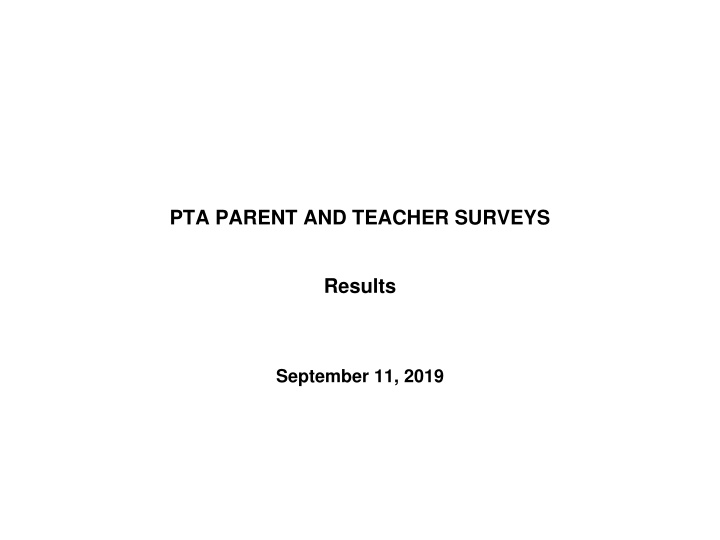 pta parent and teacher surveys