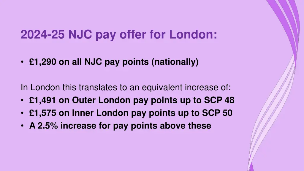 2024 25 njc pay offer for london