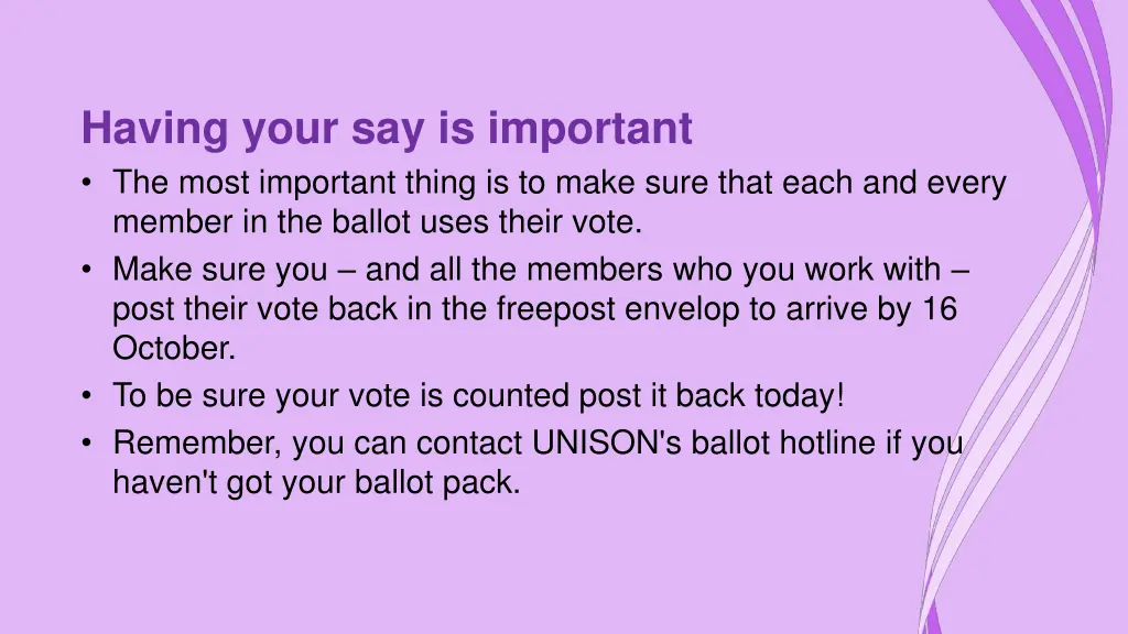 having your say is important the most important
