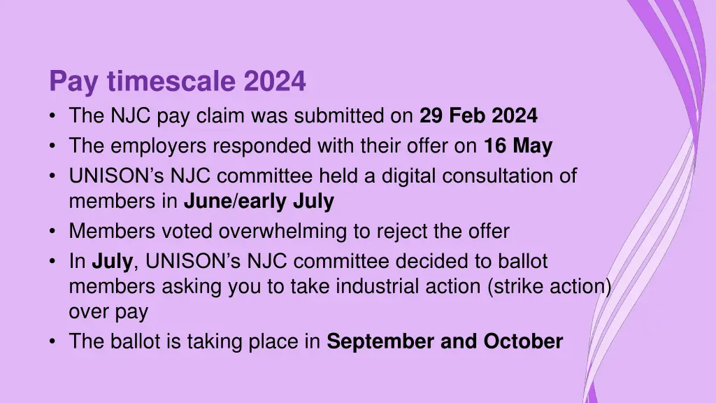 pay timescale 2024 the njc pay claim