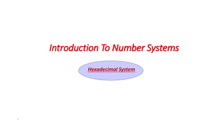 introduction to number systems introduction