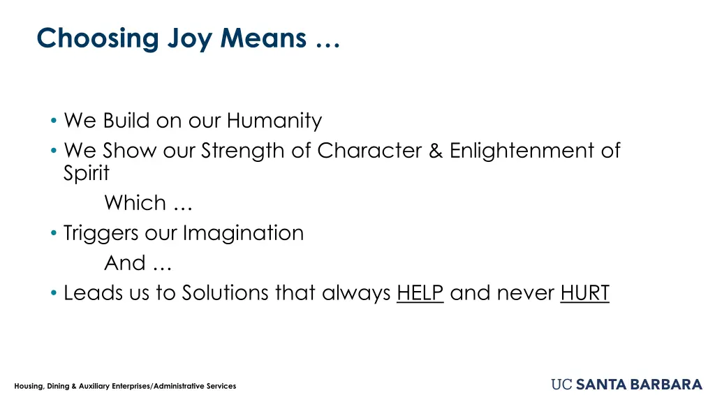 choosing joy means