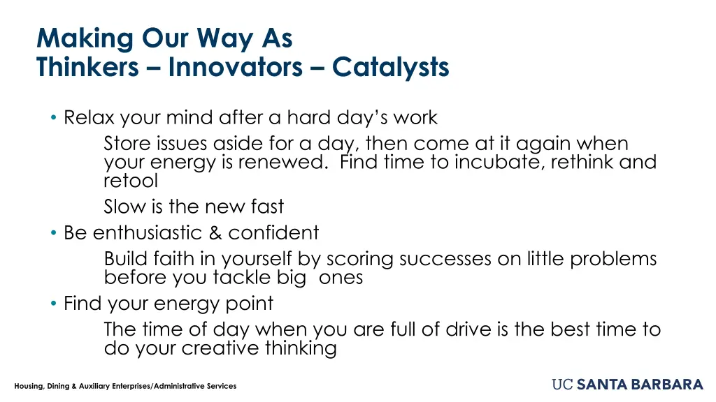 making our way as thinkers innovators catalysts 6