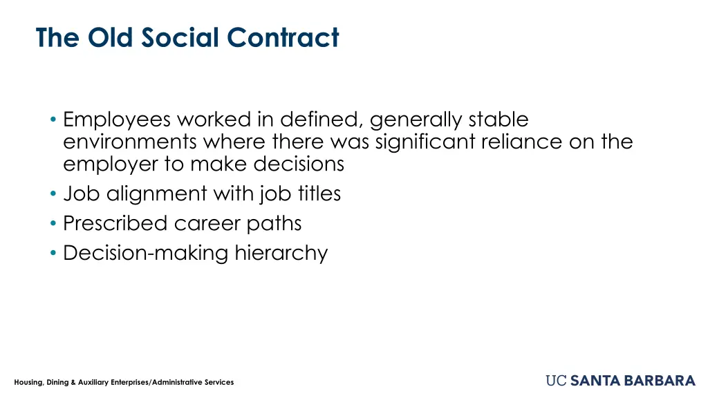 the old social contract