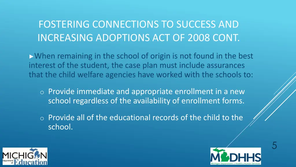 fostering connections to success and increasing 1