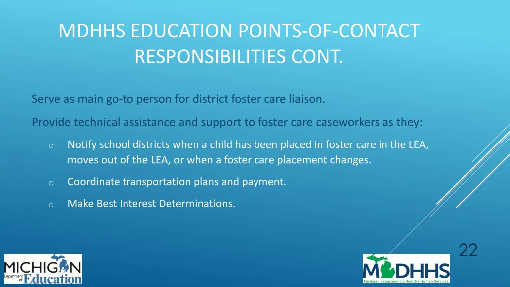 mdhhs education points of contact