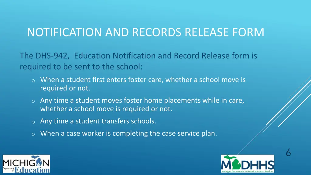 notification and records release form