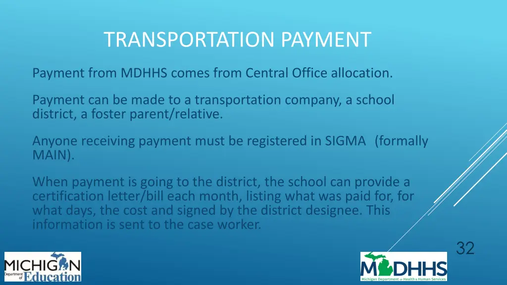 transportation payment