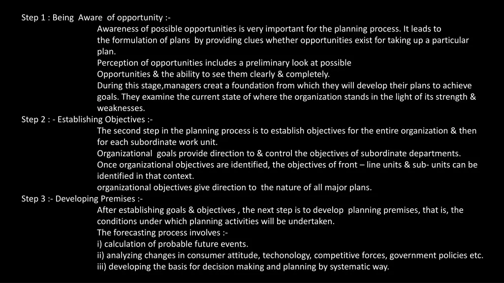 step 1 being aware of opportunity step