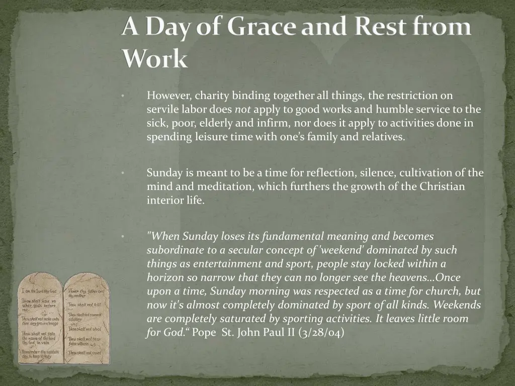 a day of grace and rest from work 1